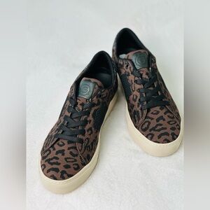 GREATS Brooklyn The Royale Knit Leopard Print Sneakers Size 8.5 W